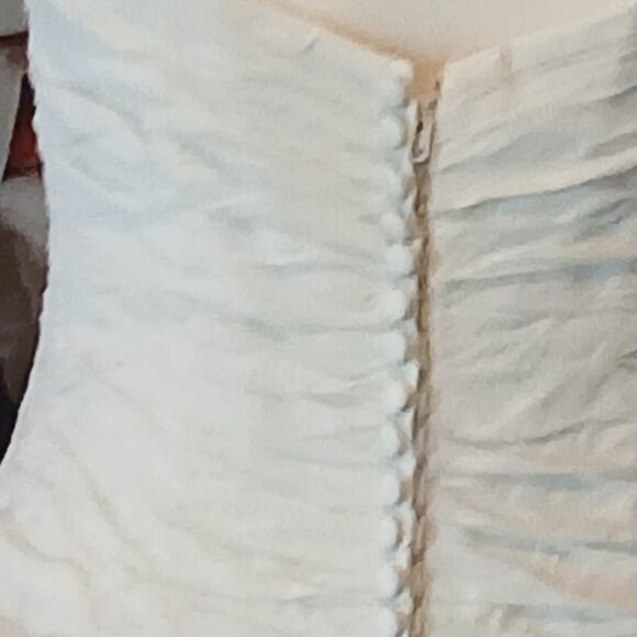 IAN STUART VINTAGE STRAPLESS WITH RHINE STONE WEDDING GOWN - SIZE 10 - Picture 3 of 3